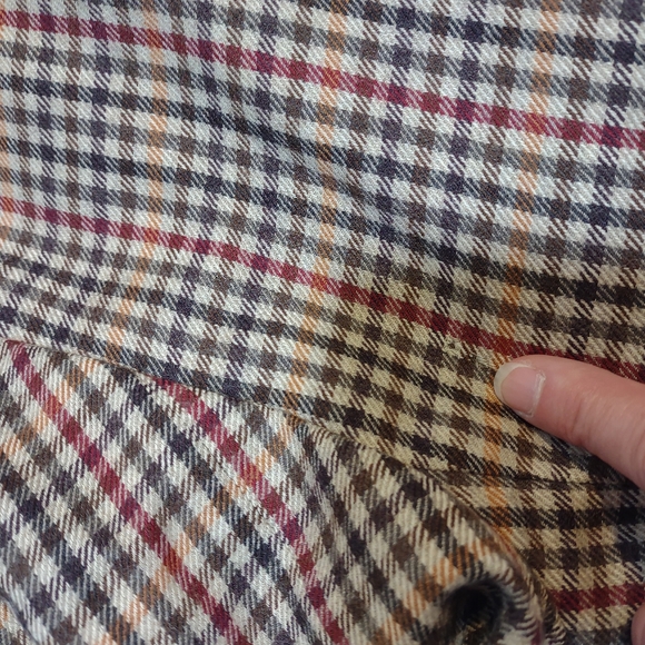 JH Collectibles Vtg Women's 16 Blazer Brown/Red Check Pattern Pockets 100% Wool - Picture 7 of 16